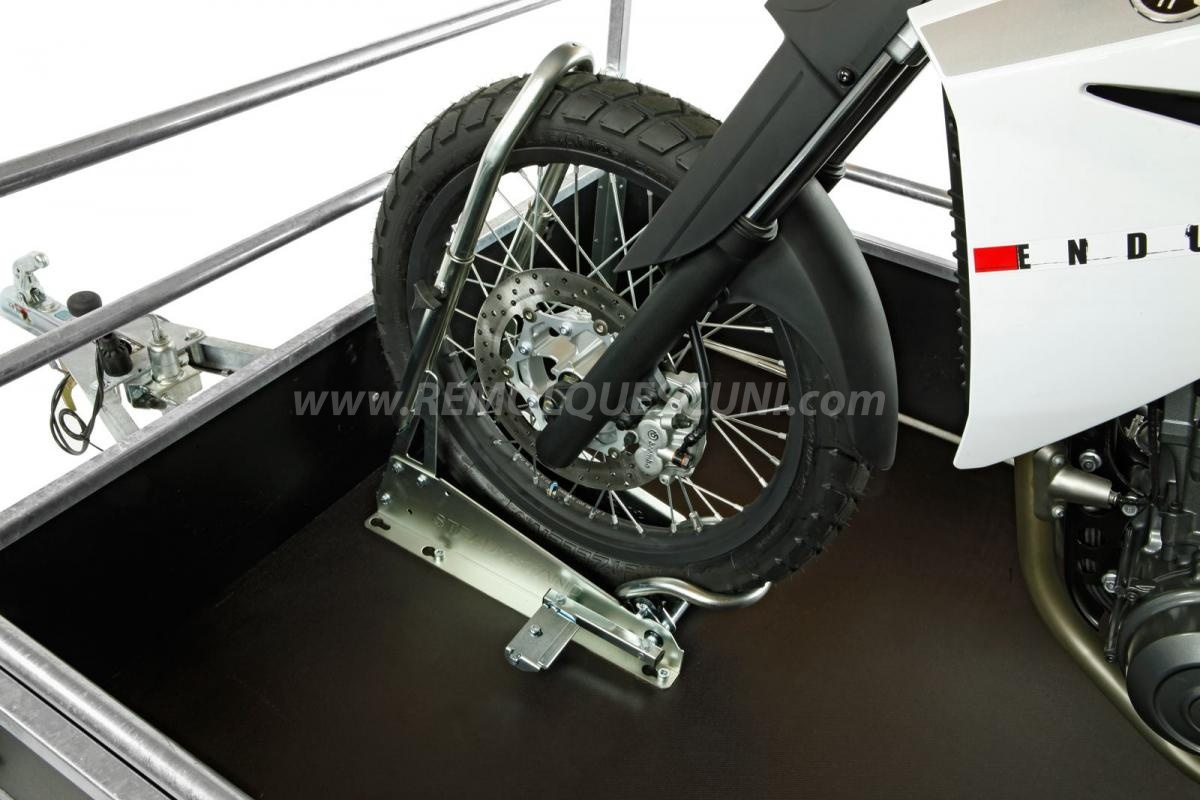 Soporte de suelo de cuña de rueda delantera de motocicleta, fijador de  soporte de cuña de remolque - AliExpress