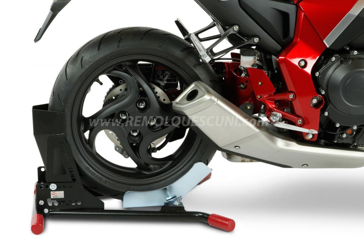 Bloque rueda delantera de la moto para poner en remolque / furgón / sala de  exposiciones